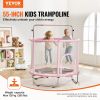 55" Trampoline for Kids Mini Toddler Trampoline with Net Indoor Outdoor