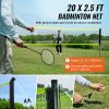 VEVOR Badminton Net Set, Outdoor Backyard Beach Park Badminton Net, Portable Badminton Equipment Set, Adults Kids Badminton Net with Poles