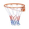 VEVOR Basketball Rim, Wall Door Mounted Basketball Hoop, Heavy Duty Q235 Basketball Flex Rim Goal Replacement with Net