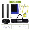 VEVOR Outdoor Portable Volleyball Net System, Adjustable Height Steel Poles, Professional Volleyball Set with PVC Volleyball, Pump, Carrying Bag