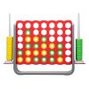 Jumbo 4-to-Score Game Set;  Giant Connect 4 with 42 Rings;  Indoor Outdoor Game Set for Kids and Adults