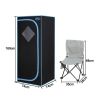 Full Size Portable Grey Steam Sauna tent‚ÄìPersonal Home Spa, with Steam Generator, Remote Control, Foldable Chair