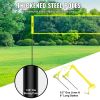 VEVOR Outdoor Portable Volleyball Net System, Adjustable Height Steel Poles, Professional Volleyball Set with PVC Volleyball, Pump, Carrying Bag