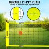 VEVOR Outdoor Portable Volleyball Net System, Adjustable Height Steel Poles, Professional Volleyball Set with PVC Volleyball, Pump, Carrying Bag