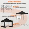 VEVOR Pop Up Canopy Tent, 10 x 10 FT, Outdoor Patio Gazebo Tent with Removable Sidewalls and Wheeled Bag